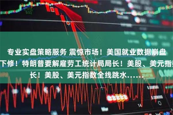 专业实盘策略服务 震惊市场！美国就业数据崩盘，历史数据大幅下修！特朗普要解雇劳工统计局局长！美股、美元指数全线跳水……