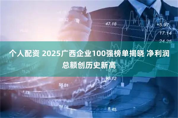 个人配资 2025广西企业100强榜单揭晓 净利润总额创历史新高